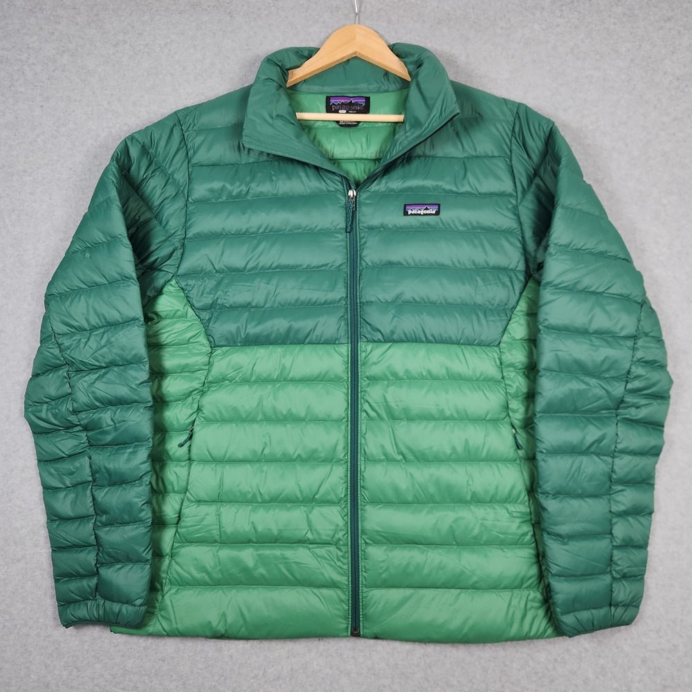 Patagonia Down Sweater Mens XL Green Insulated Puffer Jacket Outdoors Hiking 800